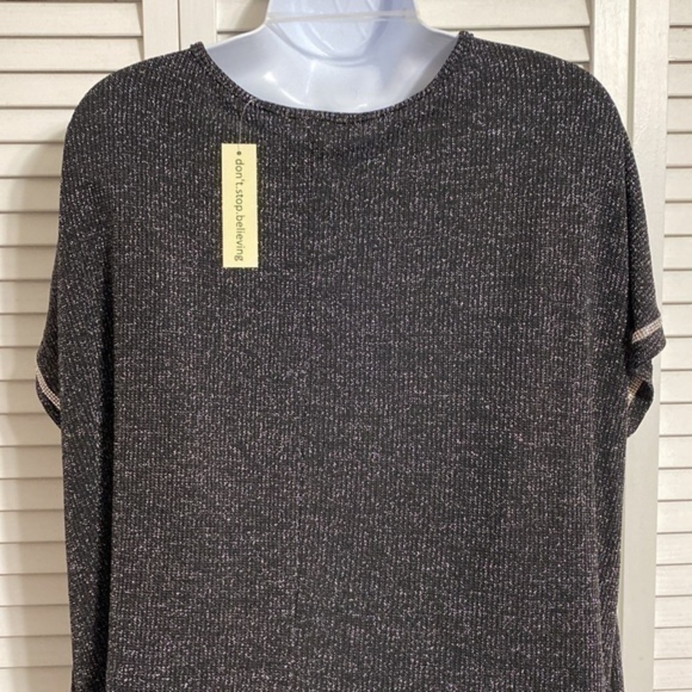 Don’t Stop Believing Black sparkly shirt! - Picture 6 of 14